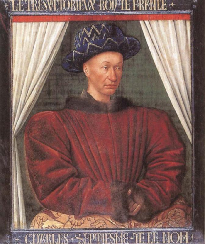 Jean Fouquet Portrait of Charles Vii of France Spain oil painting art